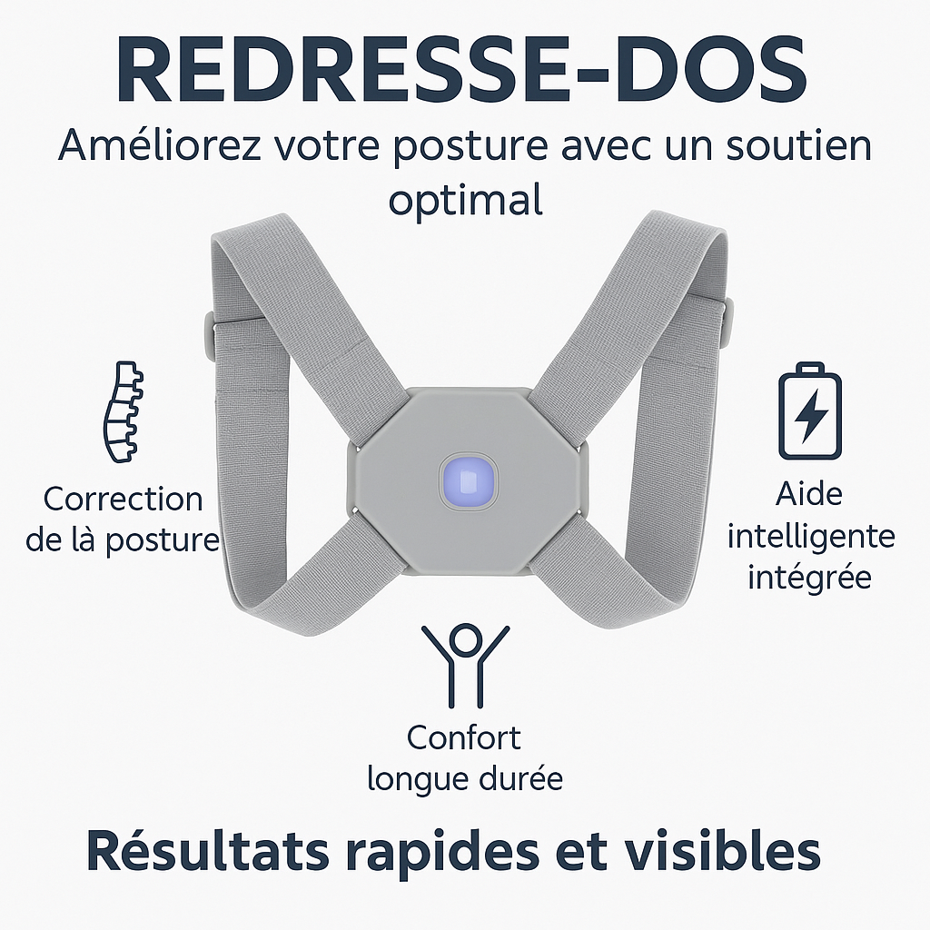 PosturePro™ – Correcteur de Dos Intelligent (Édition Guinée)