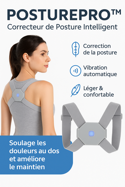 PosturePro™ – Correcteur de Dos Intelligent (Édition Guinée)